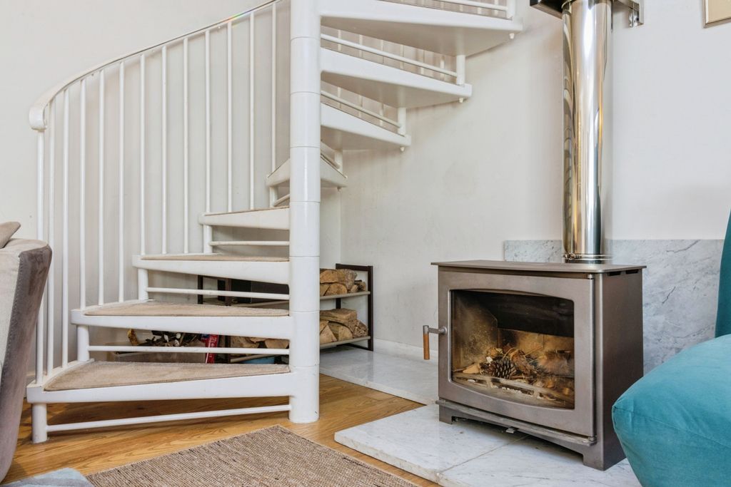 Property photo 3 of 18 Spiral Staircase &amp; Log Burner