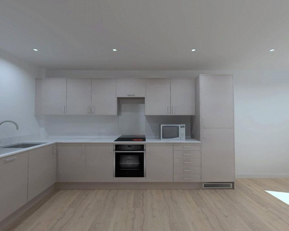Property photo 1 of 3 Modern Kitchen With Sleek White Cabinetry, Built-i...