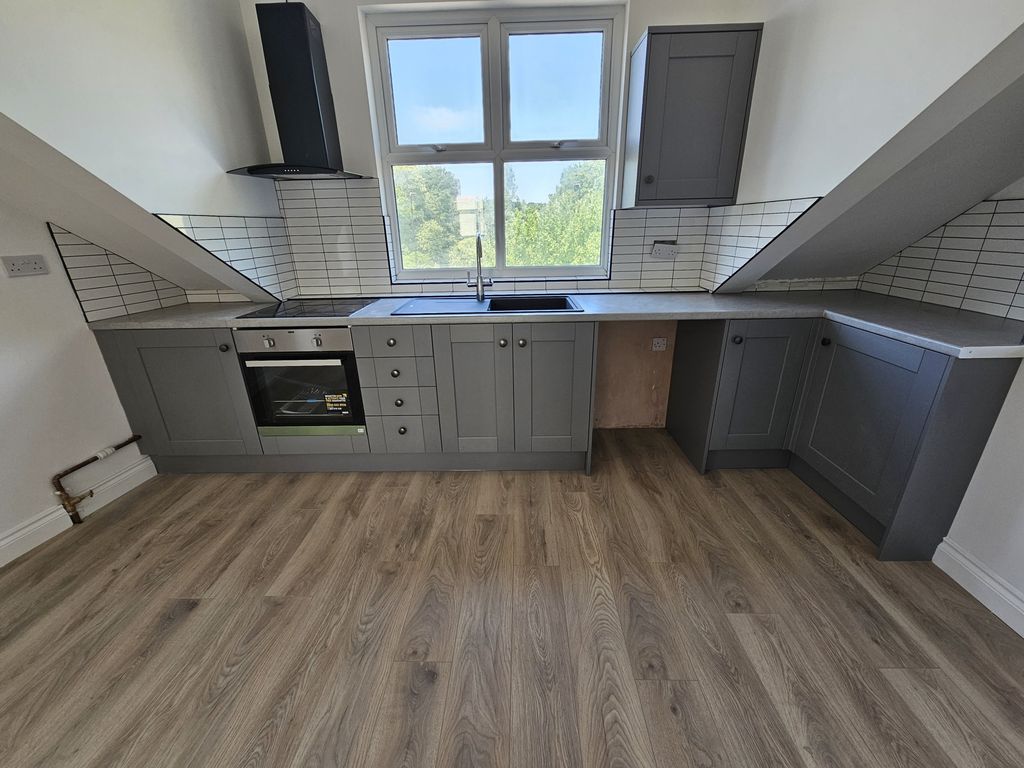 Property photo 2 of 5 Modern Kitchen With Grey Shaker-Style Cabinets, In...