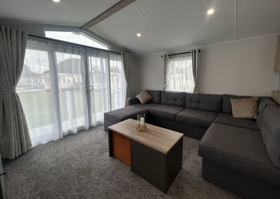 Property photo 2 of 7 Spacious Lounge With Grey Corner Sofa, Coffee Table And Patio Doors In The Willerby Buxton