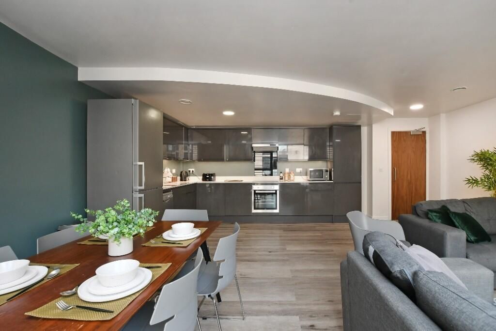 Property photo 2 of 11 Modern Open-Plan Living Room And Kitchen Featuring...