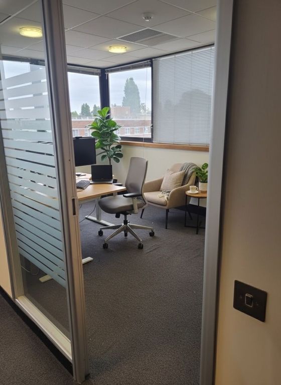 Property photo 3 of 4 Bright Corner Workspace With Large Windows, Ergono...