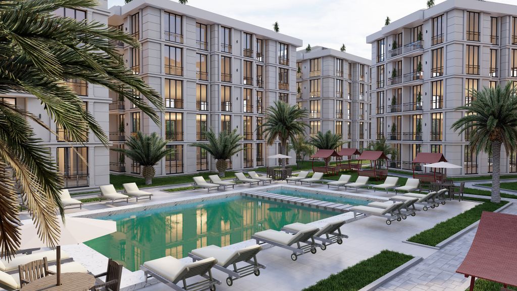 Property photo 2 of 13 Stunning Off-Plan Istanbul Apartments For Sale - Gorgeous Exterior With Communal Swimming Pool