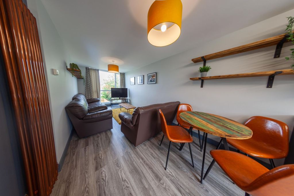 Property photo 3 of 17 Bright, Modern Living Room With Stylish Leather So...