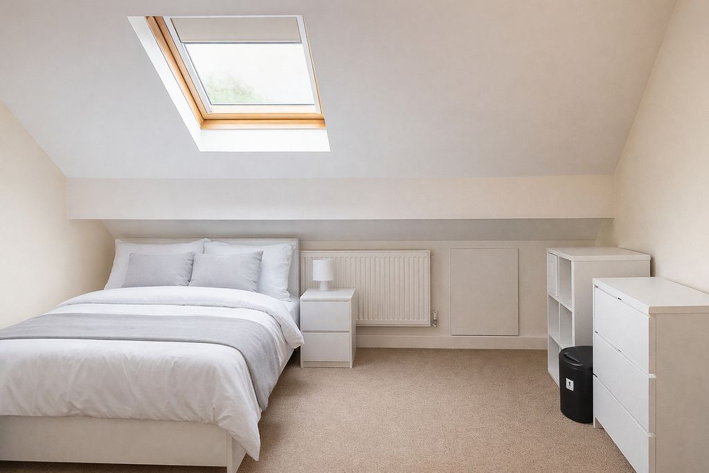 Property photo 1 of 7 Bright And Modern Attic Bedroom With Skylight...