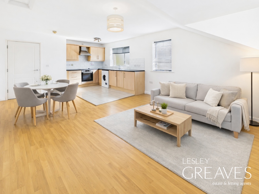 Property photo 2 of 16 Virtually Staged Kitchen/Living Area