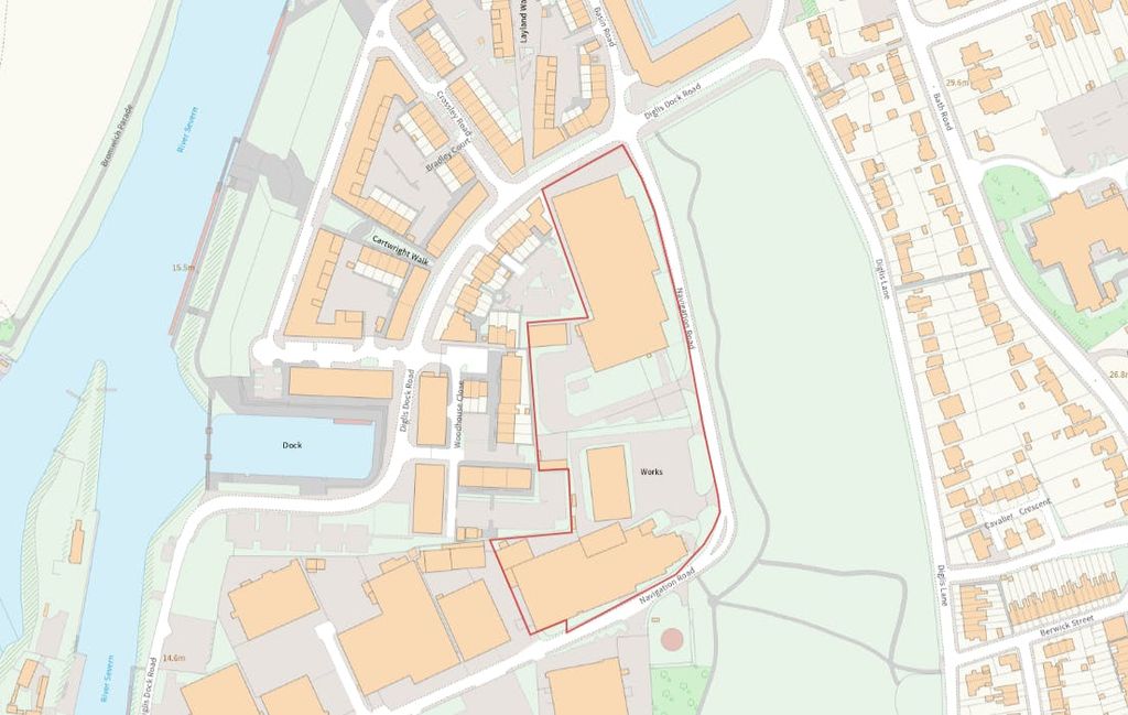 Property photo 3 of 3 Land At Diglis Te - Ordanance Survey Plan Red Line.Png