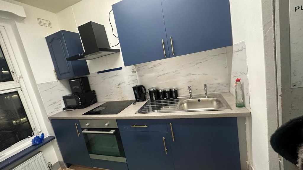 Property photo 2 of 2 Modern Compact Kitchen With Blue Cabinetry, Integr...