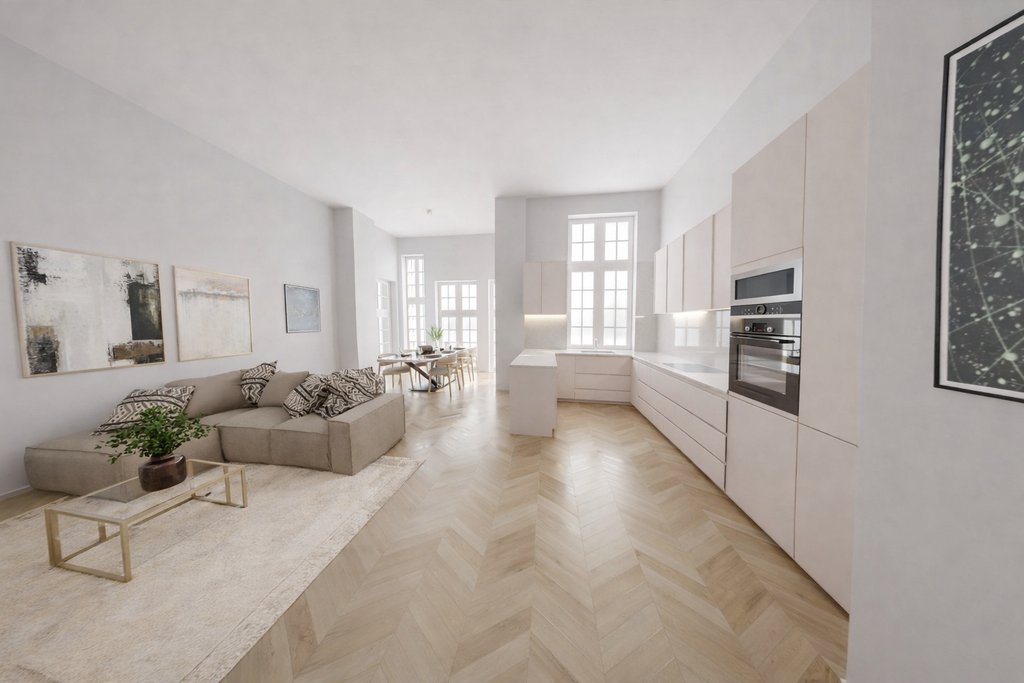 Property photo 1 of 10 CGI - Kitchen / Living / Dining