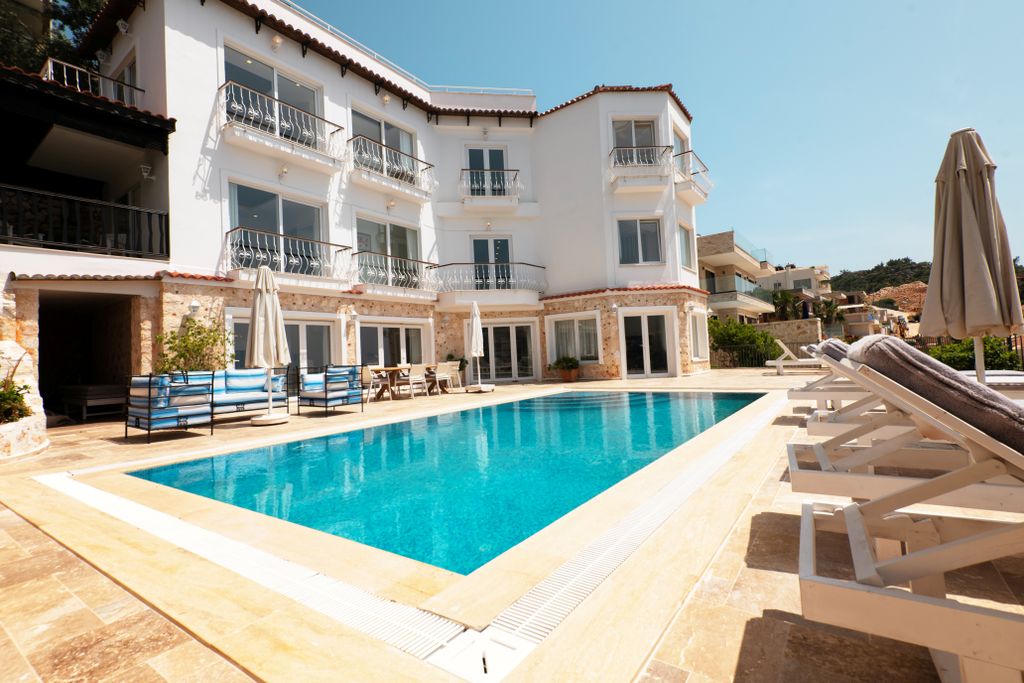 Property photo 3 of 24 Idyllic Sea-View Kalkan Villa For Sale - Main View Of The Villa And Private Pool
