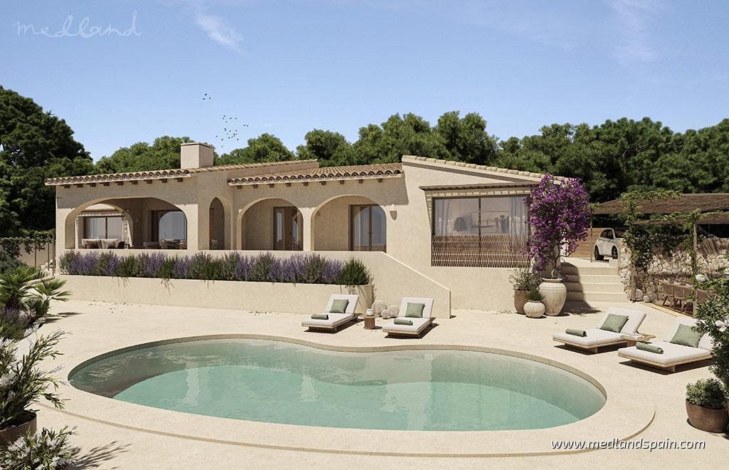 Property photo 1 of 15 Rustic-Style Villa On One Level With 3 Bedrooms And Sea Views In Benissa