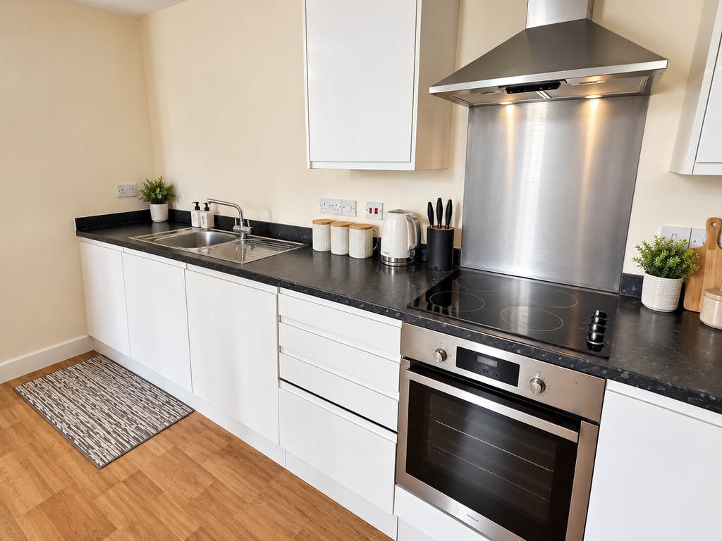 Property photo 2 of 6 Modern Minimalist Kitchen With Warm Wood Accents