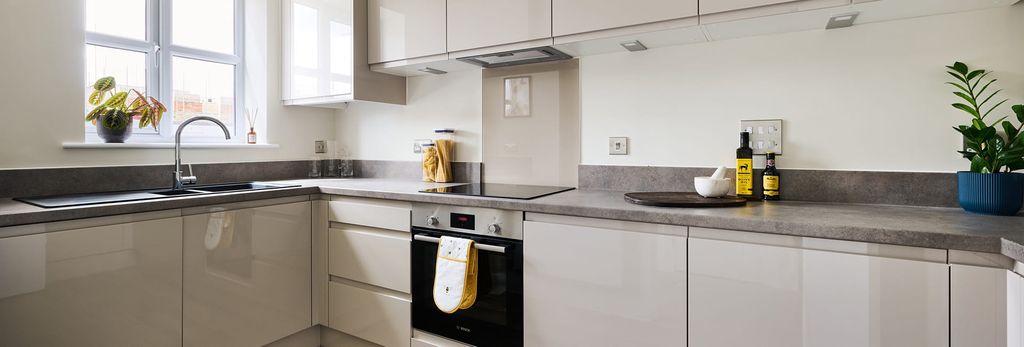Property photo 1 of 1 An Interior Kitchen With A Light Colour Palette Scheme At Highcroft