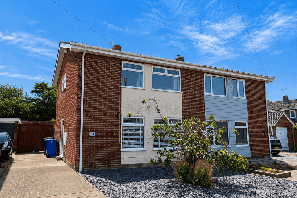 Property photo 1 of 17 Three Bed Semi For Sale Kirby Cane Walk, Lowestoft