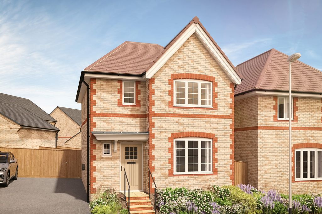 Property photo 1 of 8 A Modern Brick House With A Manicured Garden In The Foreground Stands Against A Backdrop Of Similar