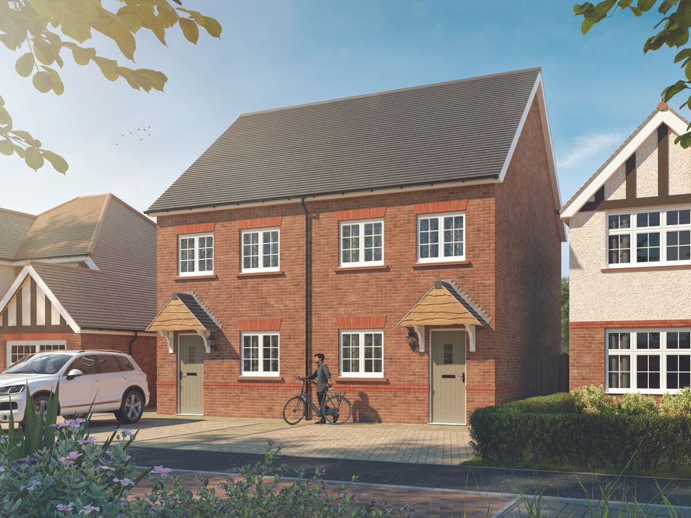 Property photo 1 of 6 Redrow External Image Of The 3 Bed Brick Semi-Detached Home