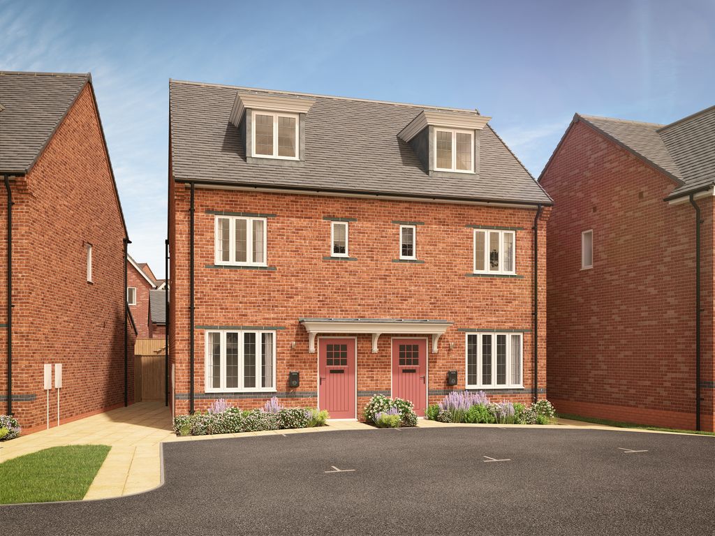 Property photo 1 of 10 A Pair Of Modern Brick Townhouses With Pink Doors And Dormer Windows Stand In The Foreground