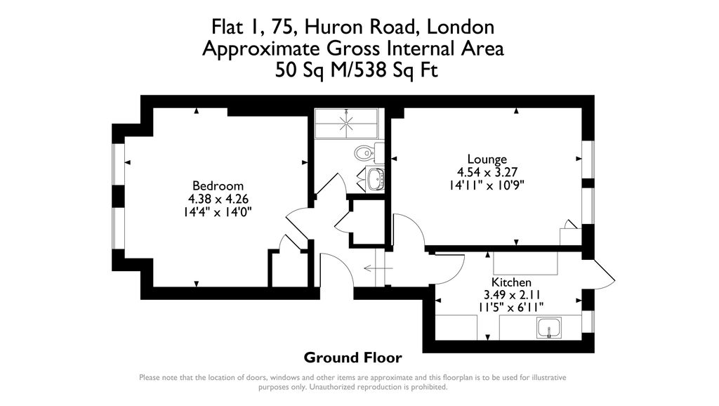 Property photo 2 of 11 Flat 1, 75, Huron Road, Sw17 8Rg.Jpg