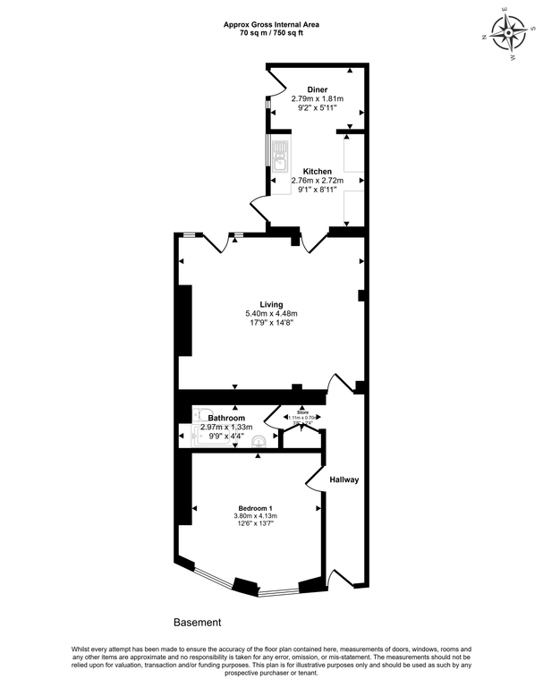 Property photo 1 of 18 Basement Flat, 88 Lansdowne Place, Hove, Bn3 1Fh