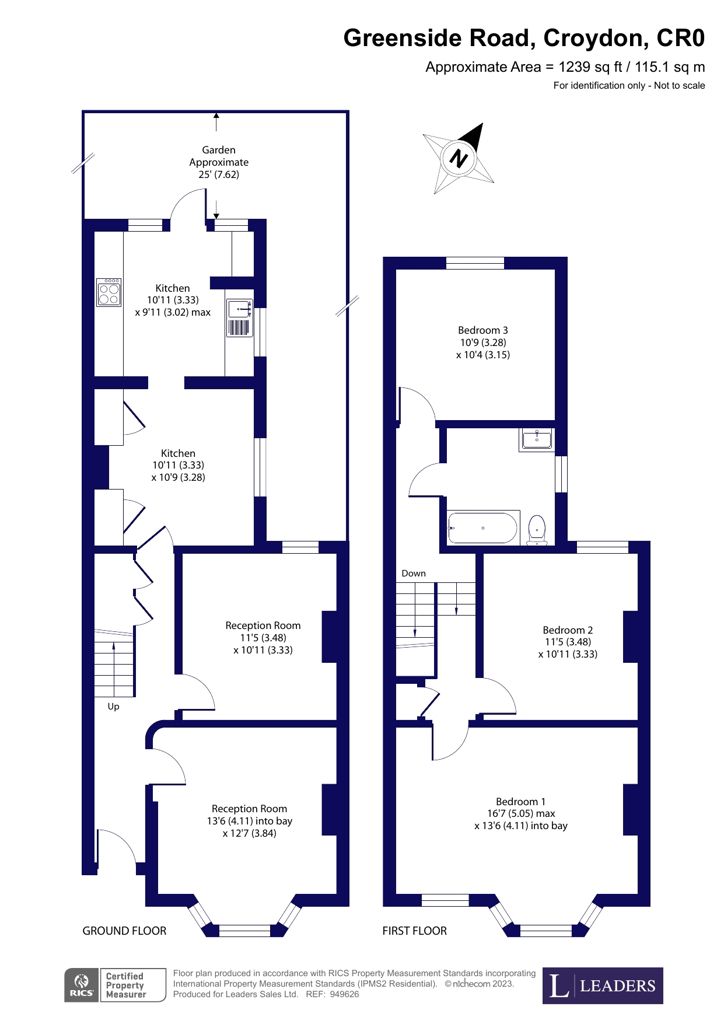 3 bed terraced house for sale in Greenside Road, Croydon, Surrey CR0