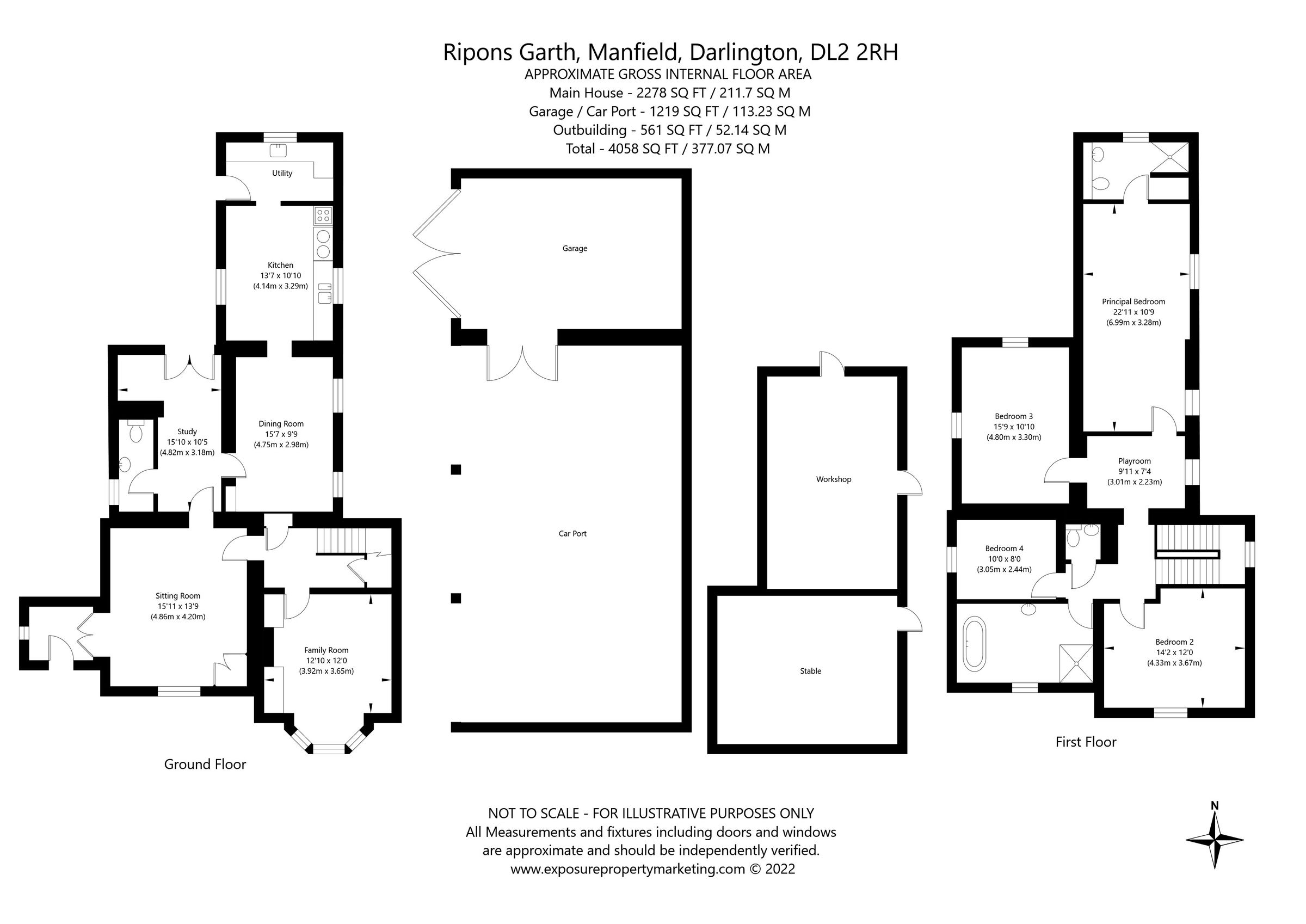 4 bed detached house for sale in Manfield, Darlington, County Durham