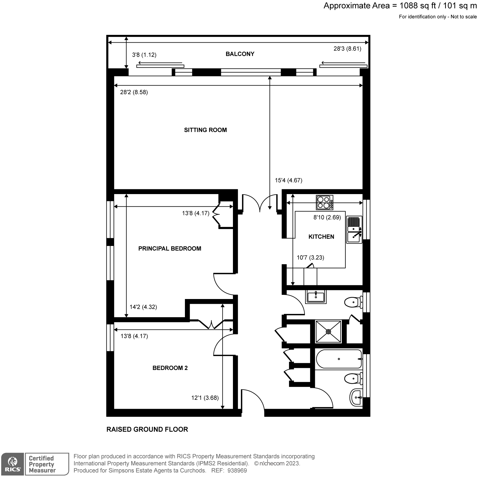 2 bed flat for sale in Albany Court, Oatlands Drive, Weybridge KT13