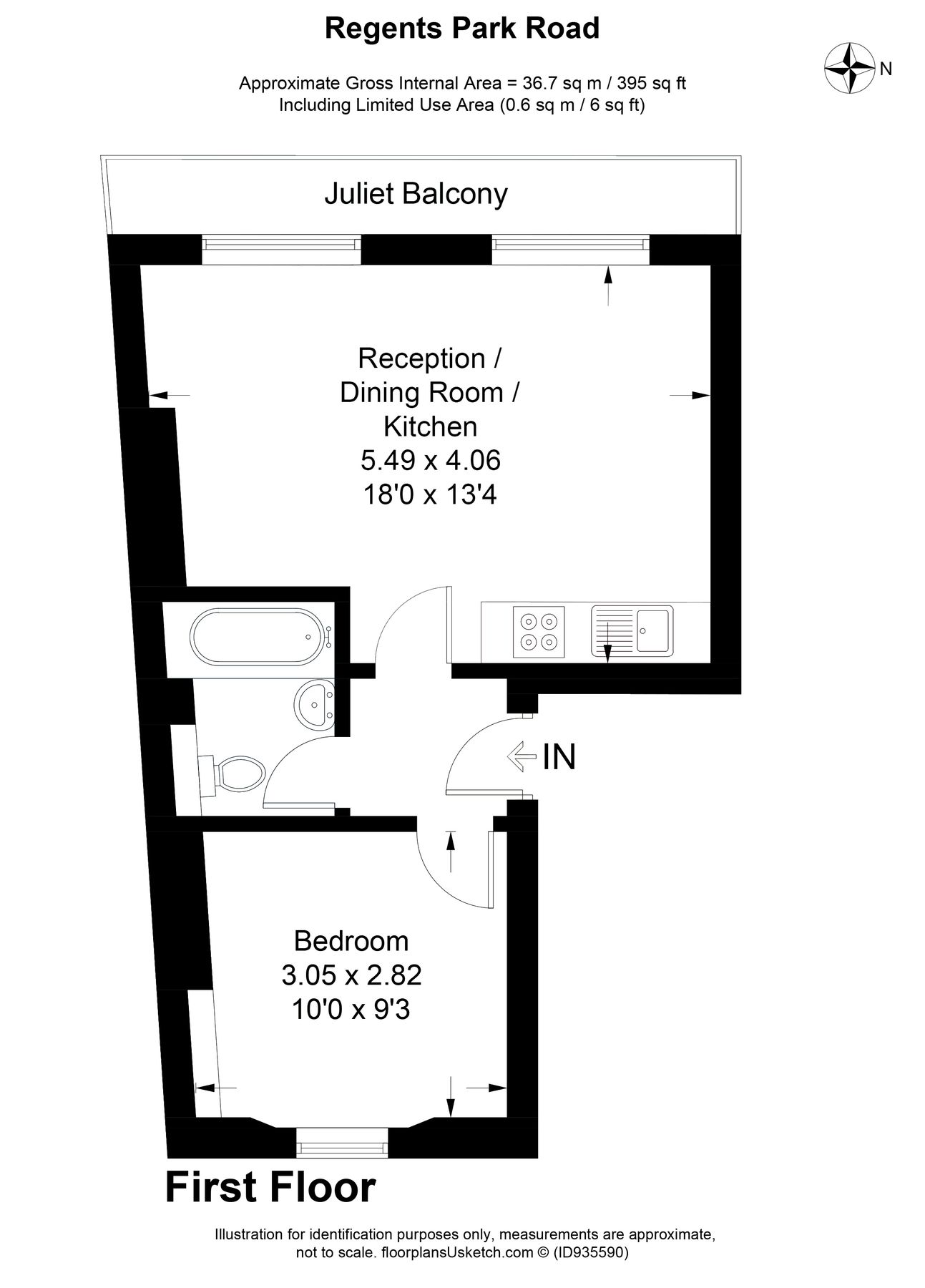 1 bed flat for sale in Regents Park Road, Primrose Hill, London NW1