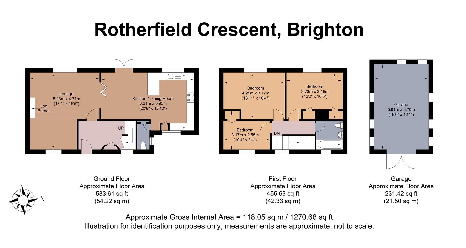 3 bed semidetached house for sale in Rotherfield Crescent, Brighton