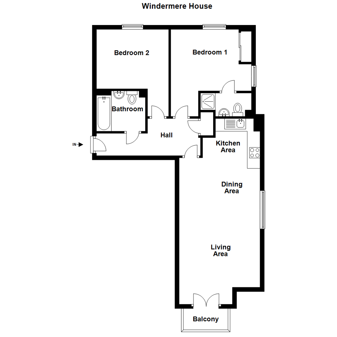 2 bed flat for sale in Windermere House, Waters Edge, StourportOn