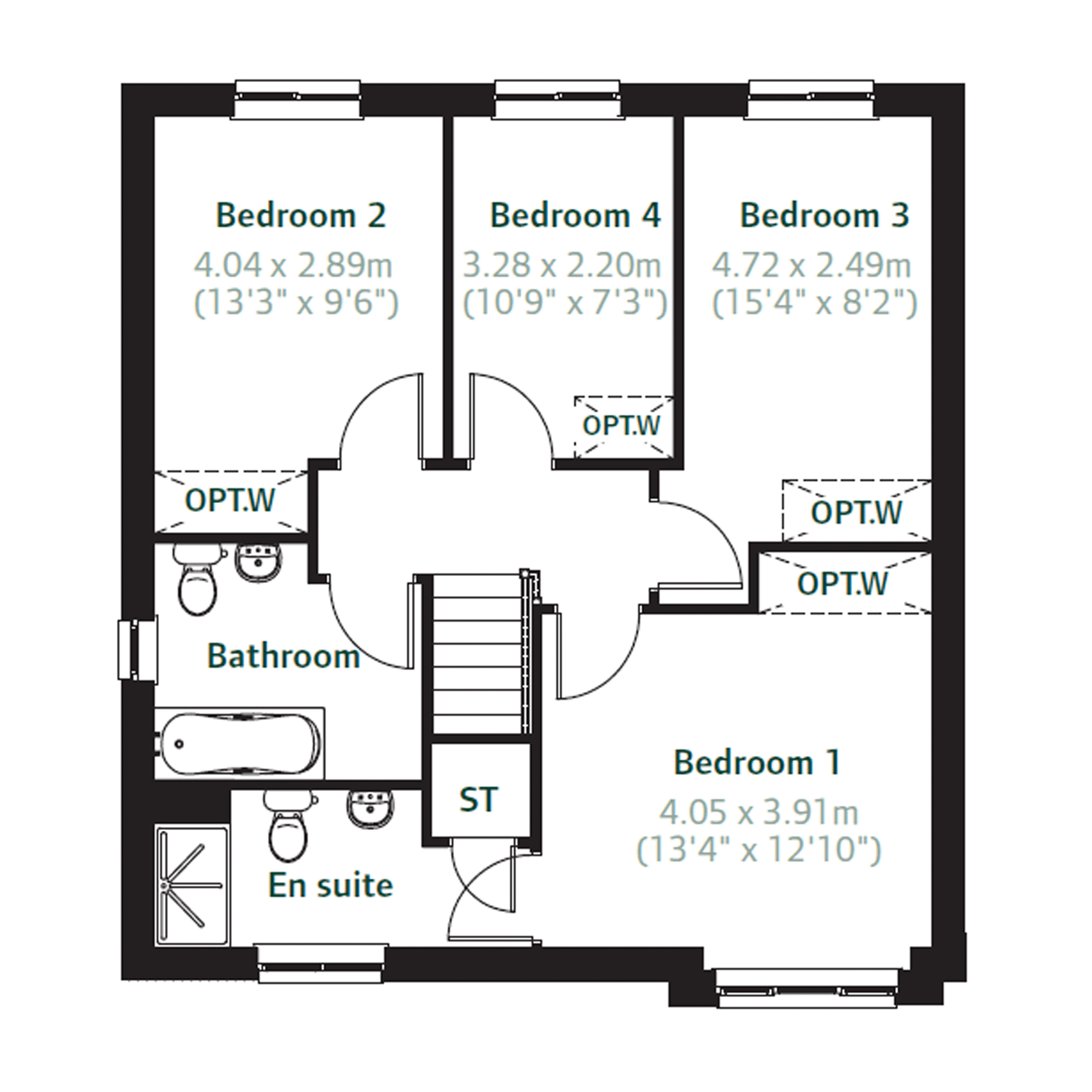 New home, 4 bed detached house for sale in "The Balerno" at Rosslyn
