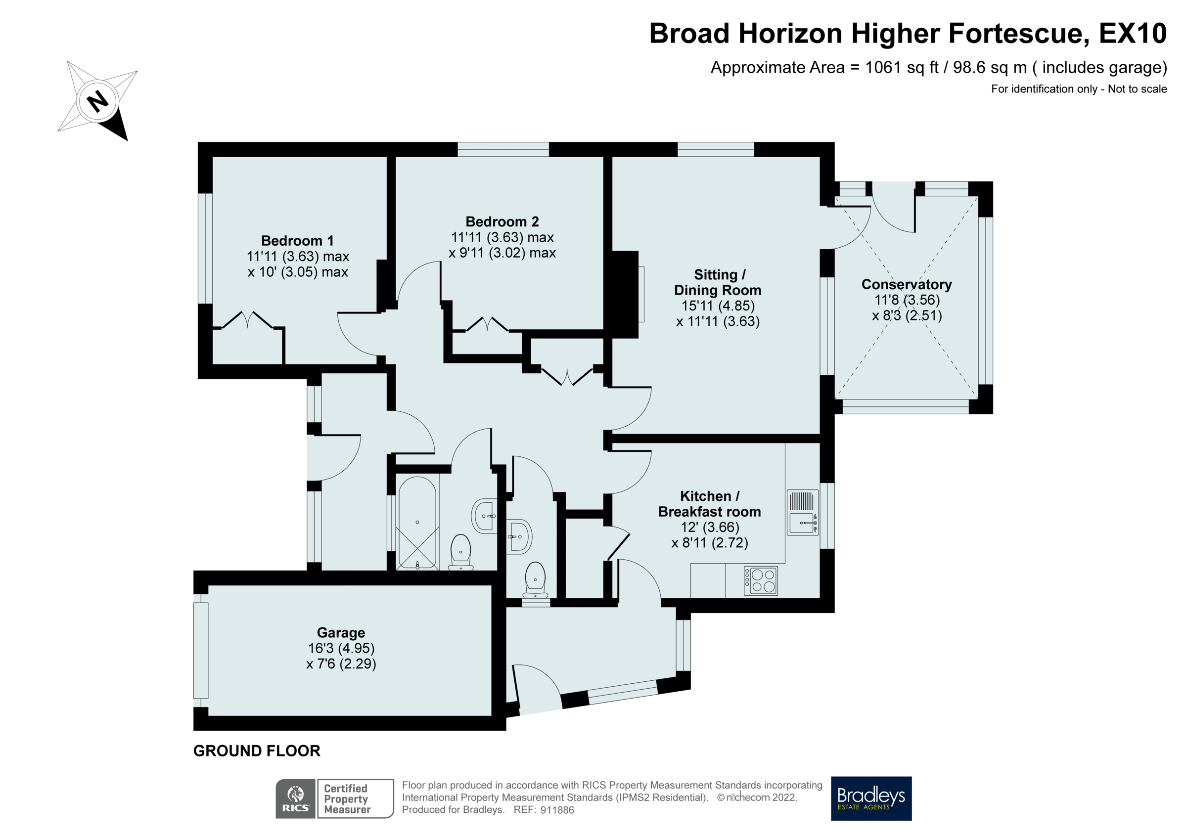 2 bed detached bungalow for sale in Higher Fortescue, Sidmouth EX10