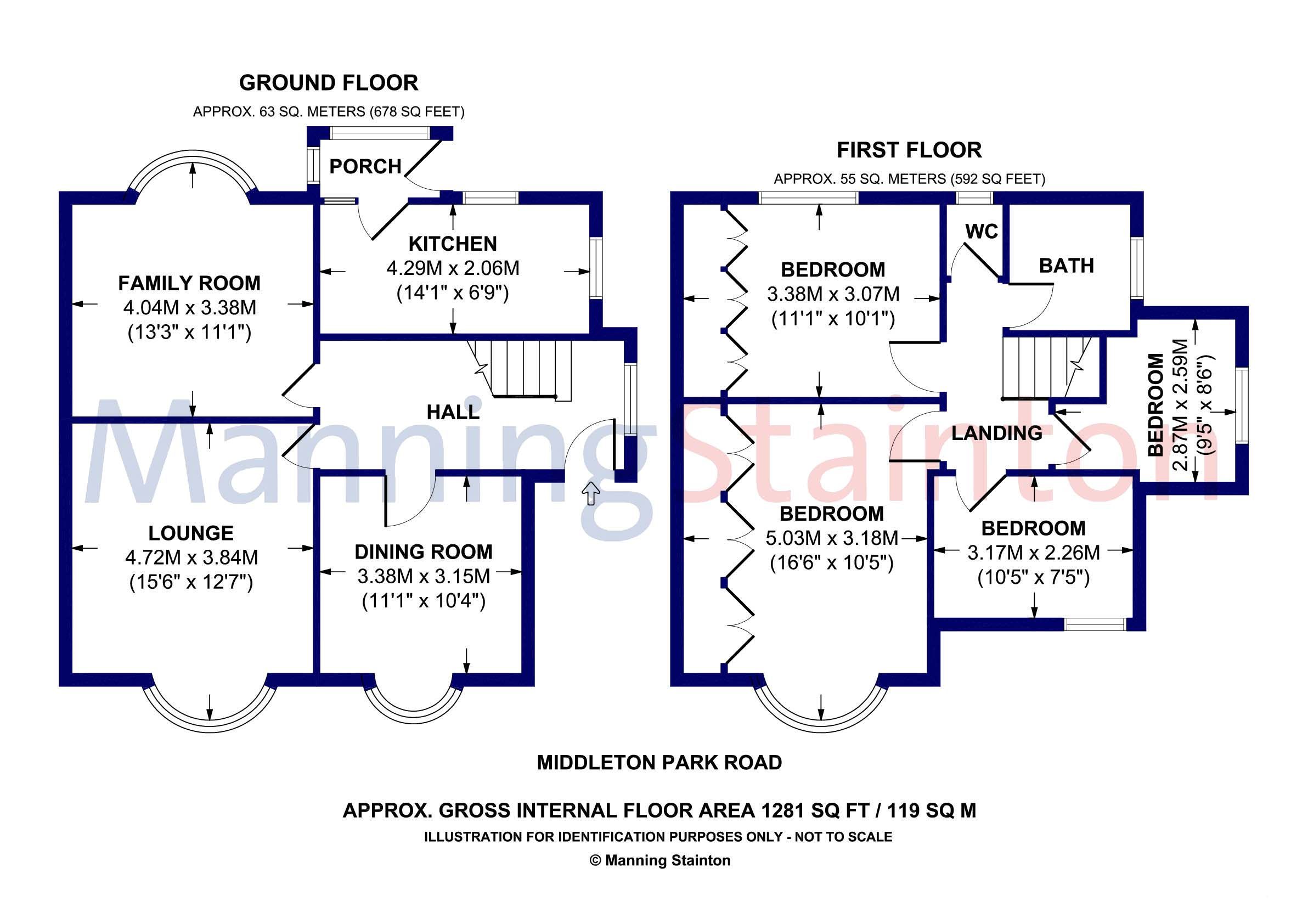 4 bed semidetached house for sale in Middleton Park Road, Middleton