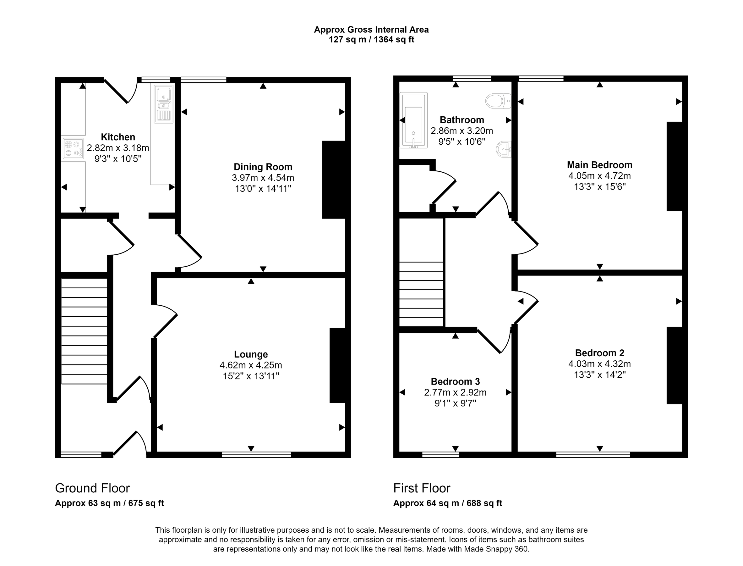 3 bed terraced house for sale in Tamworth Road, Arthurs Hill, Newcastle