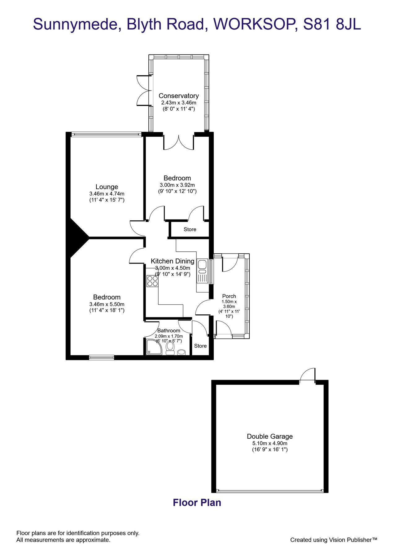 2 bed semidetached bungalow for sale in Blyth Road, Oldcotes, Worksop