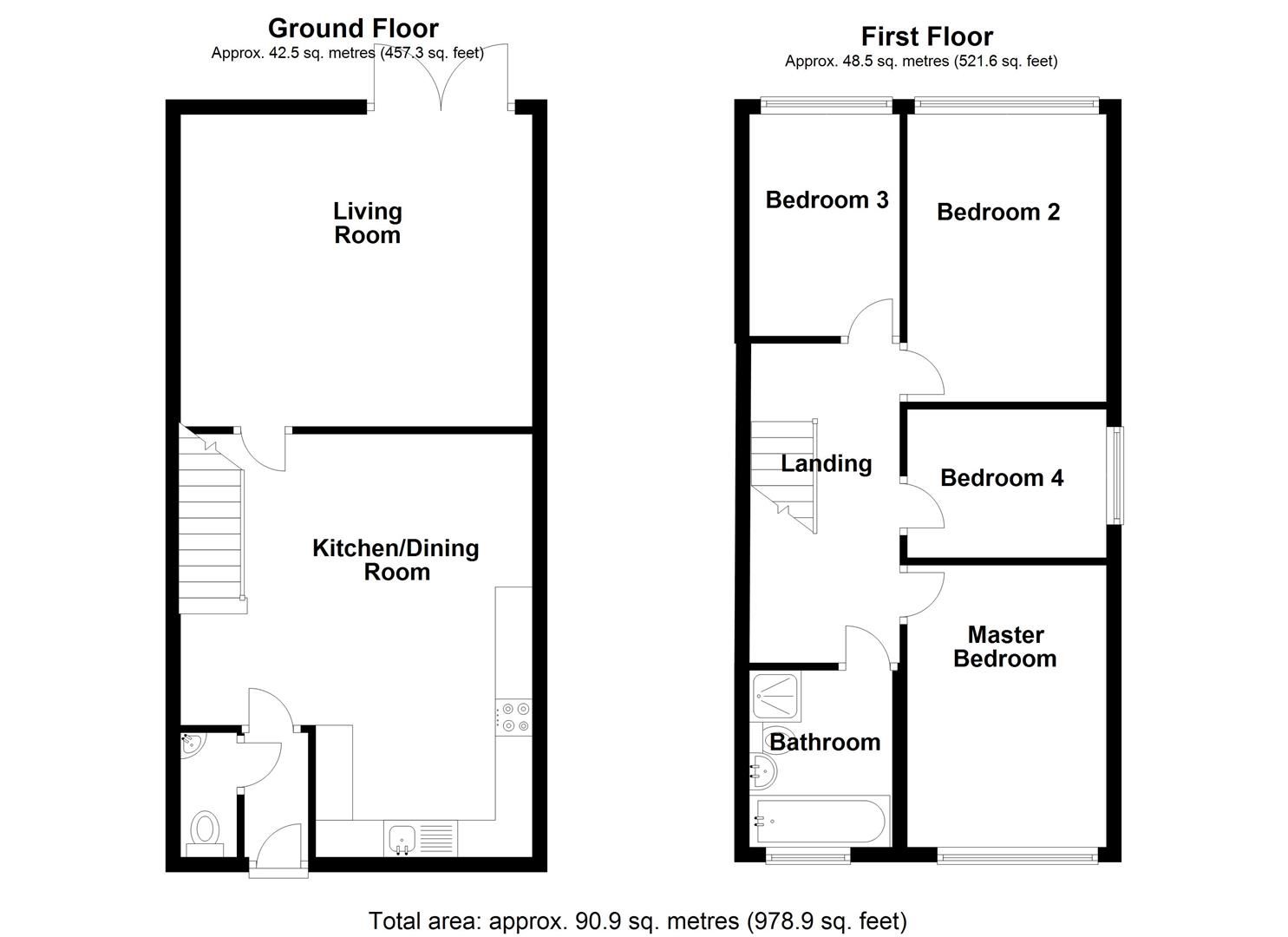 4 bed semidetached house to rent in Kersey, Stantonbury, Milton Keynes