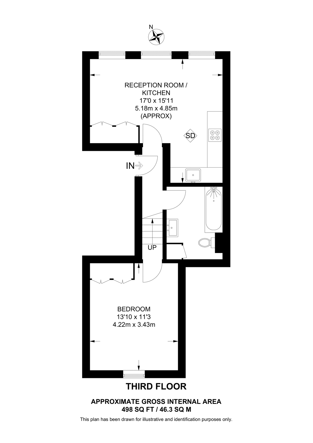 1 bed flat for sale in St Johns Hill, Clapham Junction, London SW11