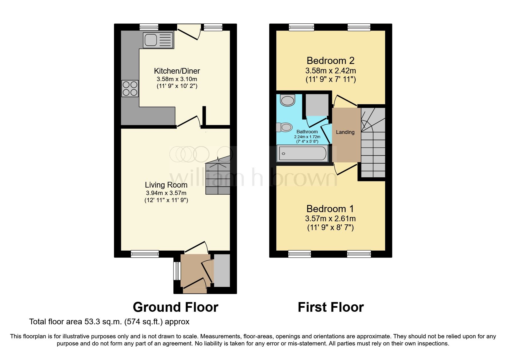 2 bed terraced house for sale in Grange Drive, Stotfold, Hitchin SG5