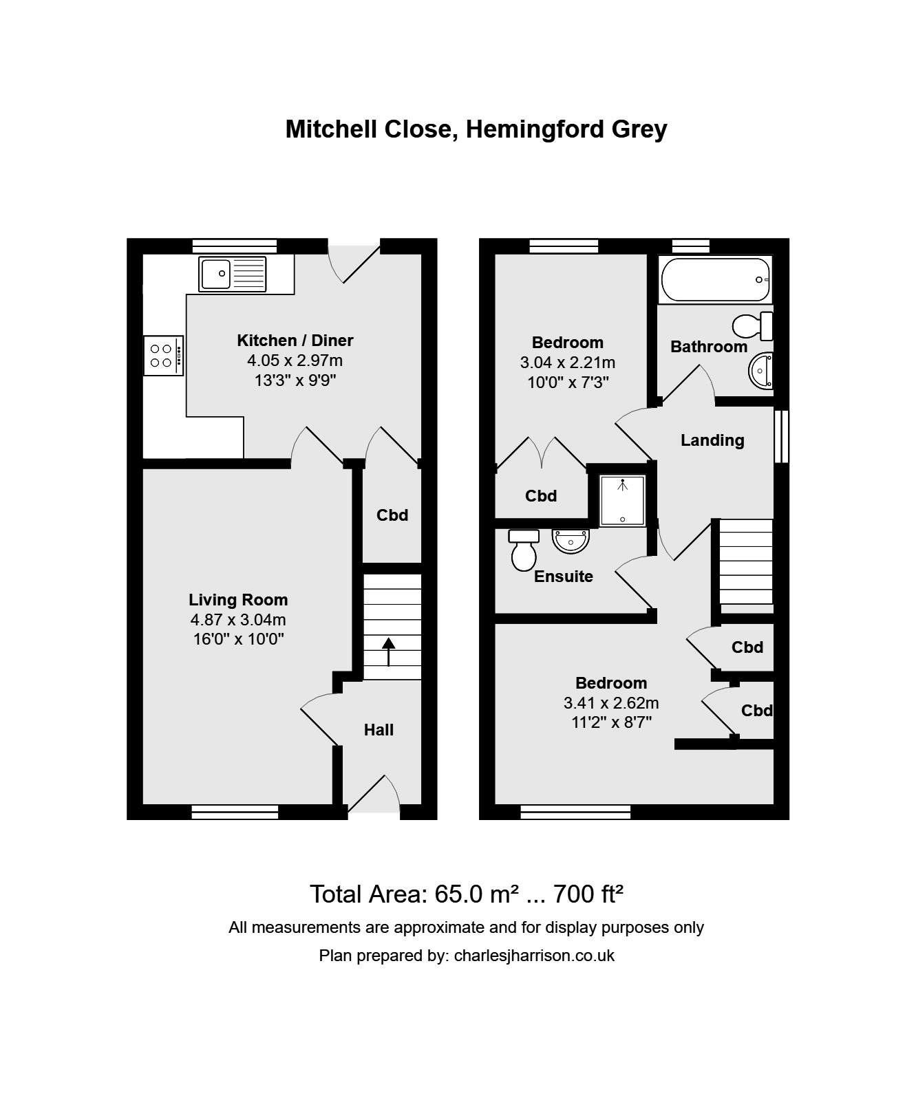 2 bed end terrace house to rent in Mitchell Close, Hemingford Grey