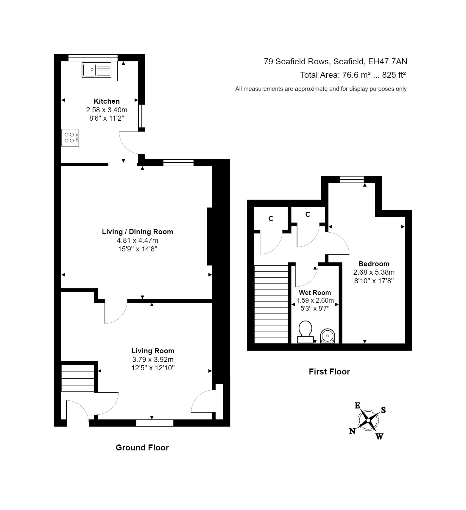 1 bed cottage for sale in Seafield Rows, Seafield, West Lothian EH47