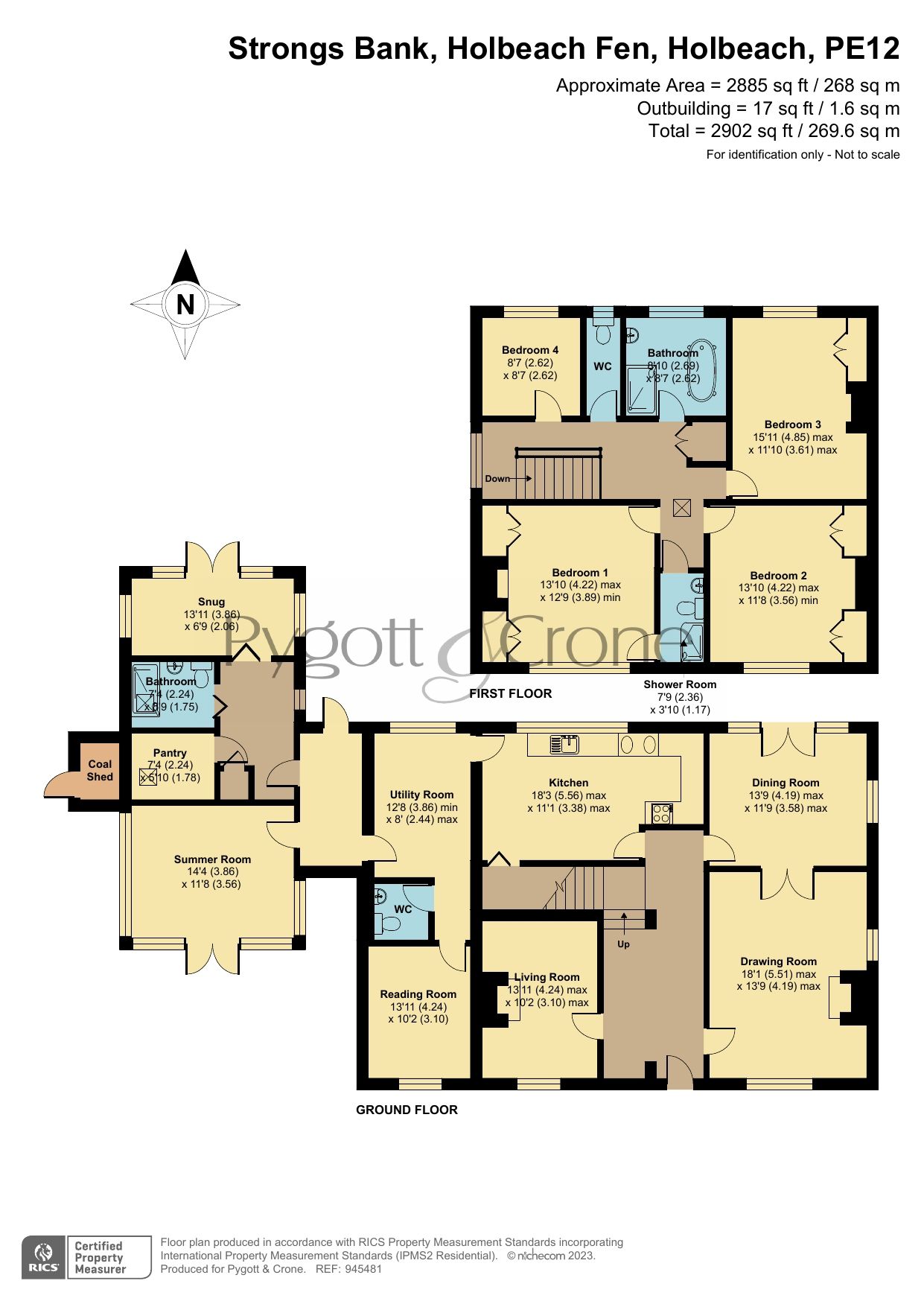 4 bed detached house for sale in Strongs Bank, Holbeach Fen, Holbeach