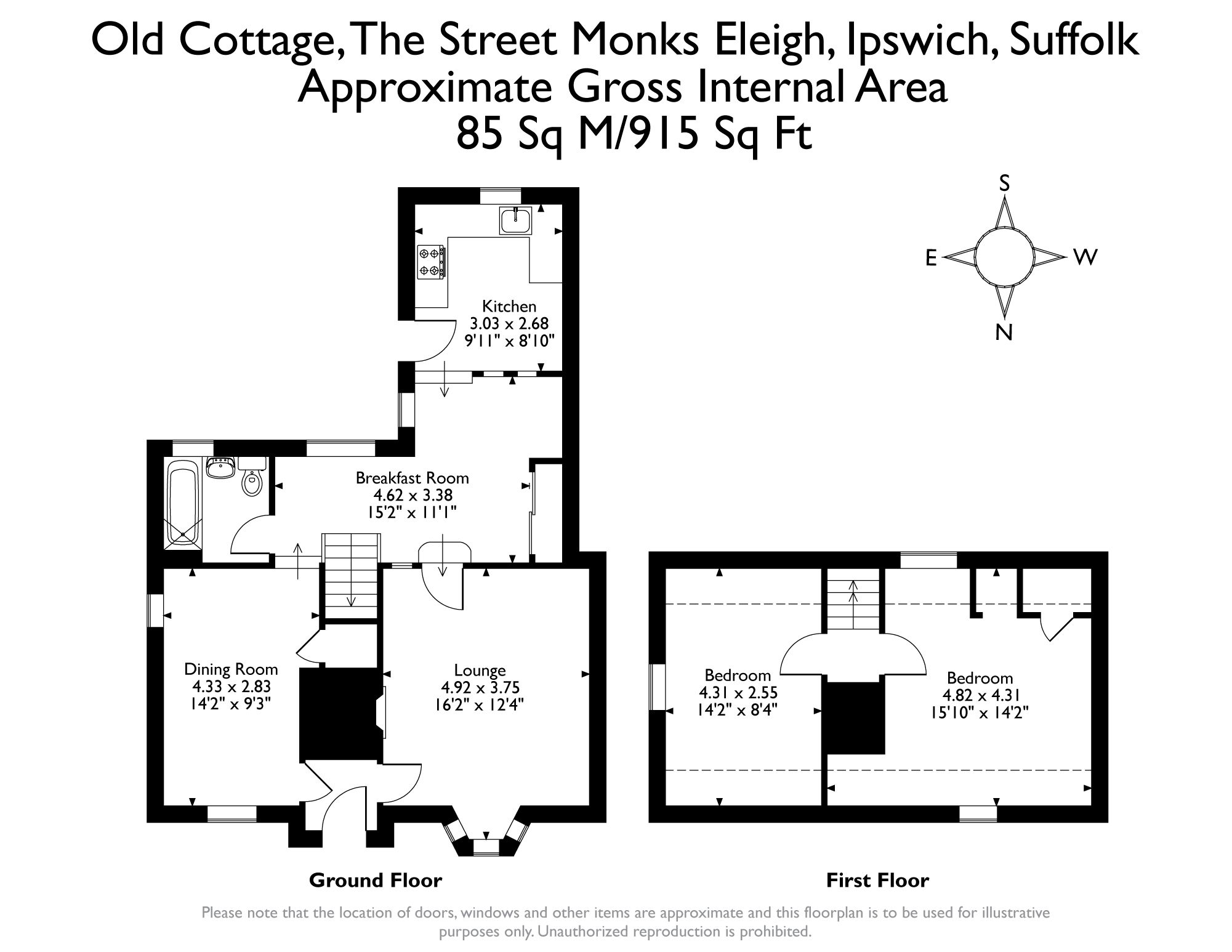 3 bed end terrace house for sale in The Street, Monks Eleigh, Ipswich