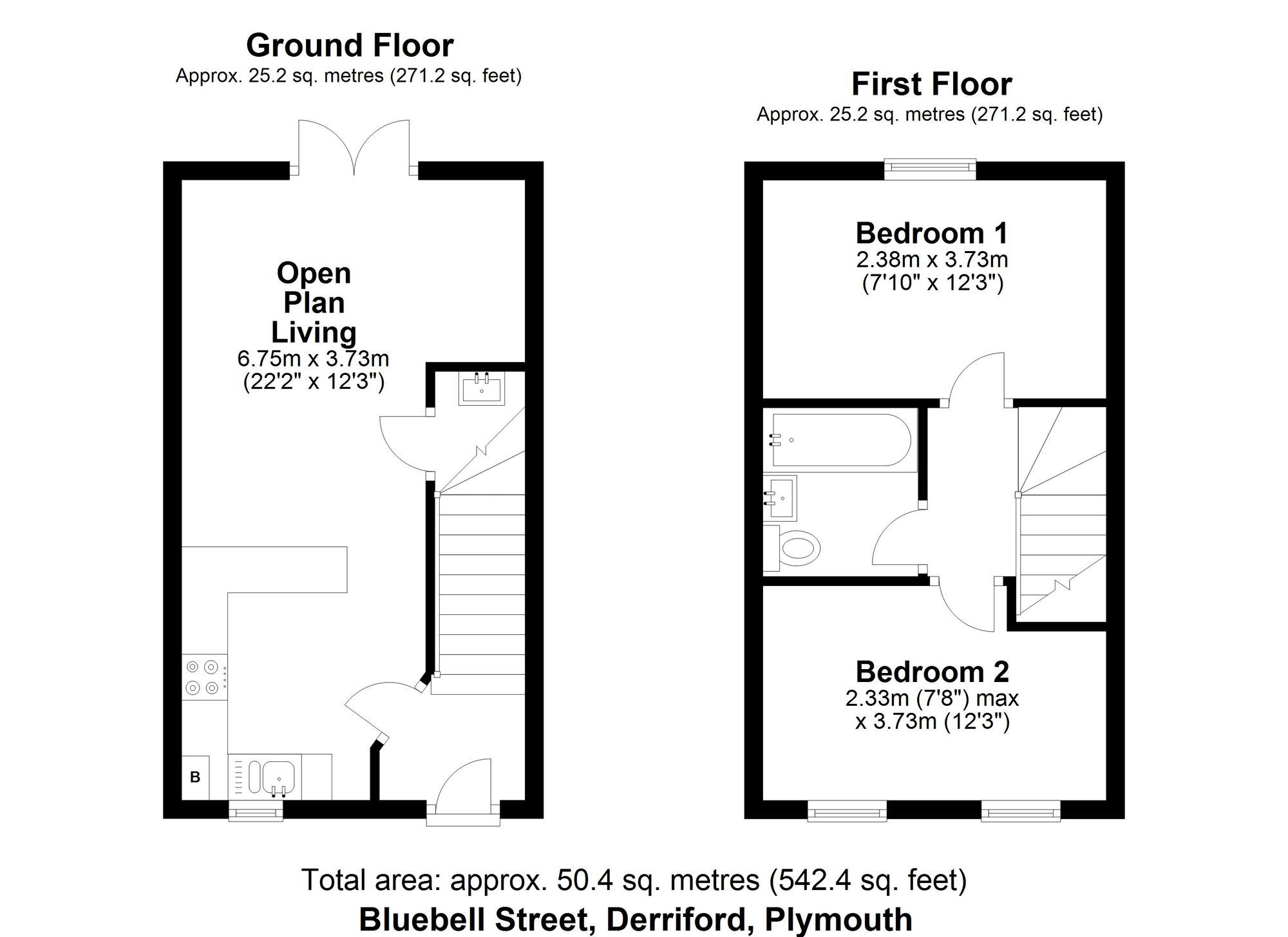2 bed terraced house for sale in Bluebell Street, Derriford, Plymouth