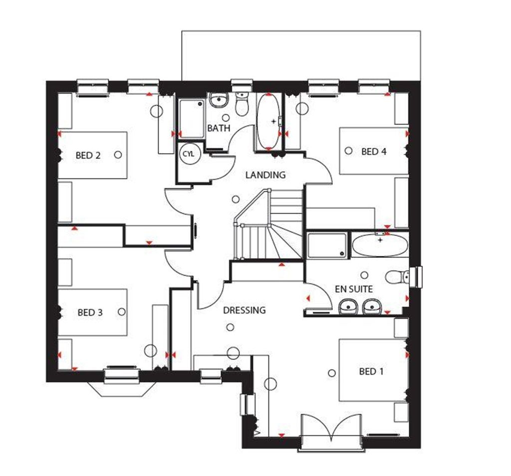 New home, 4 bed detached house for sale in "Shelbourne" at Hassall Road