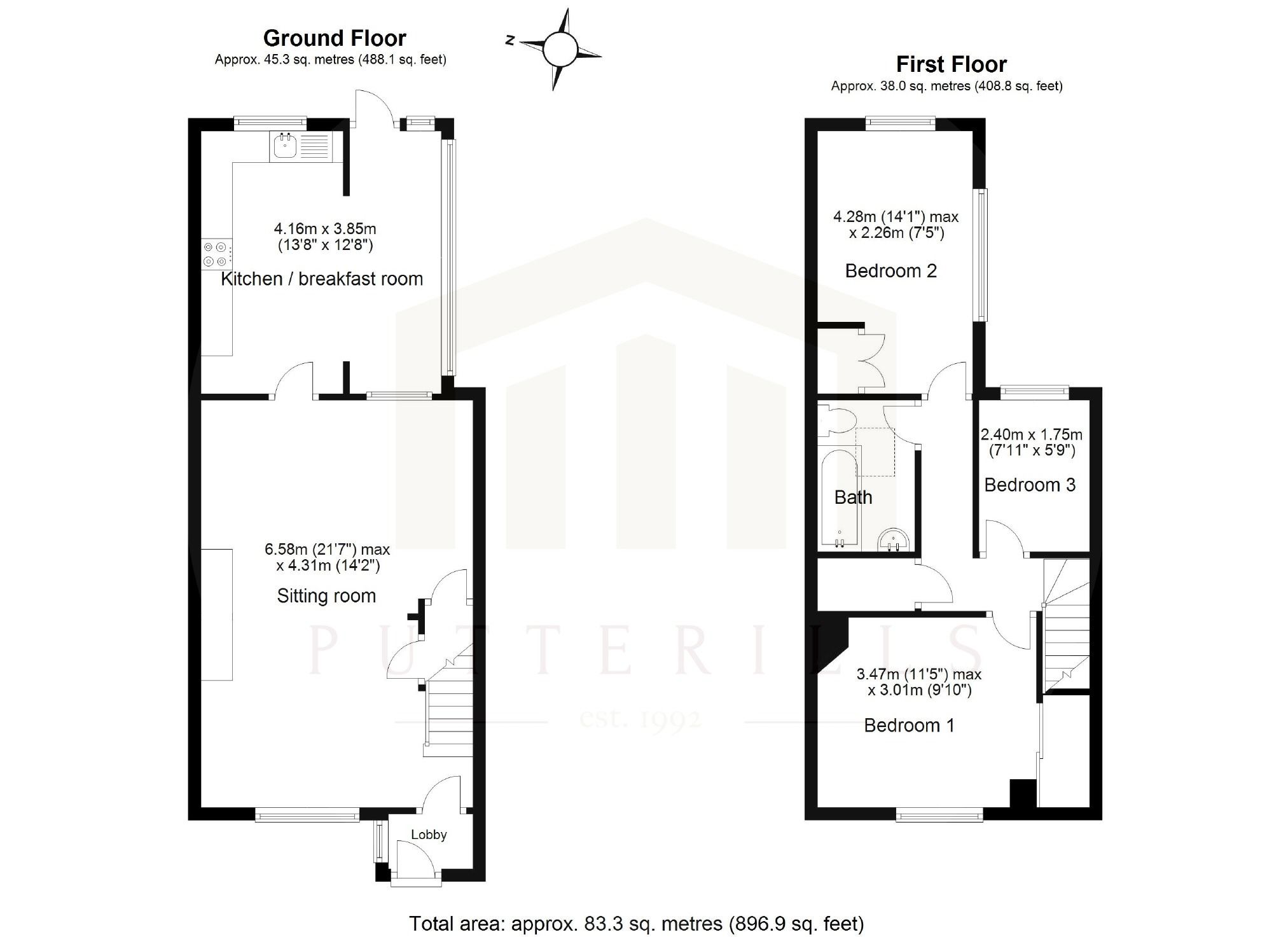 3 bed terraced house for sale in Westland Road, Knebworth
