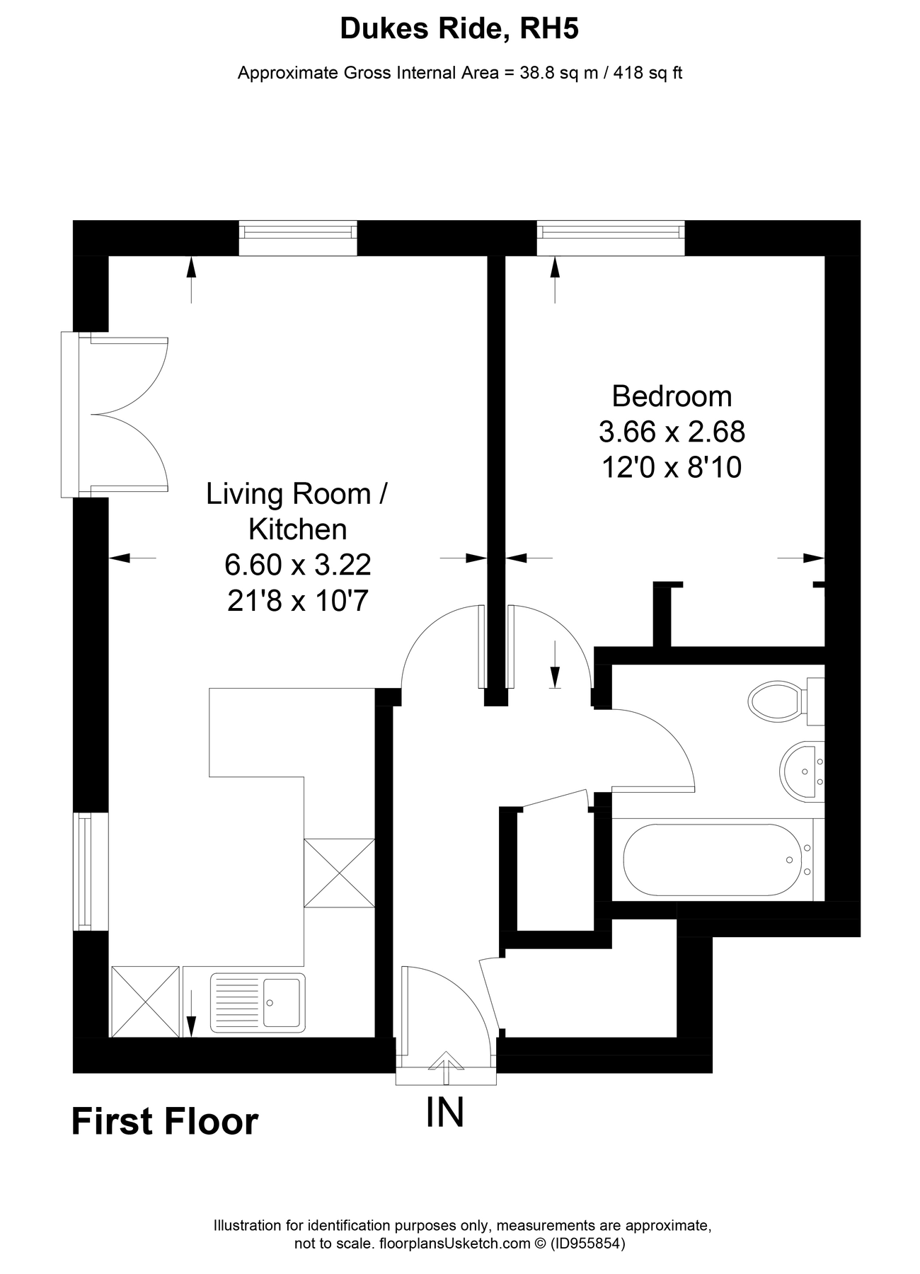 1 bed flat for sale in Dukes Ride, North Holmwood, Dorking RH5 Zoopla