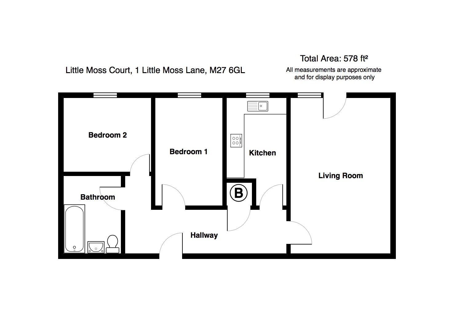 2 bed flat to rent in Little Moss Lane, Swinton M27 Zoopla