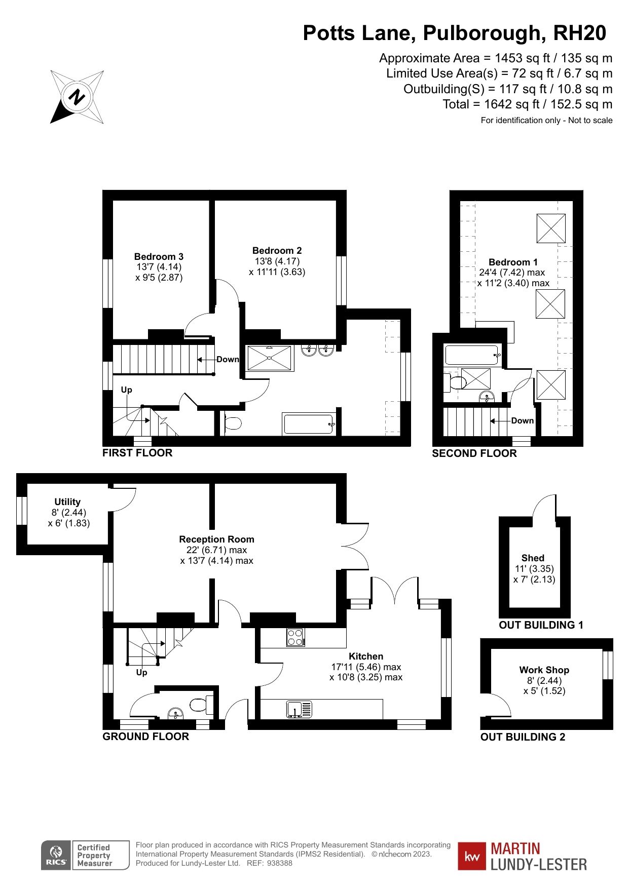 3 bed semidetached house for sale in Potts Lane, Pulborough, West
