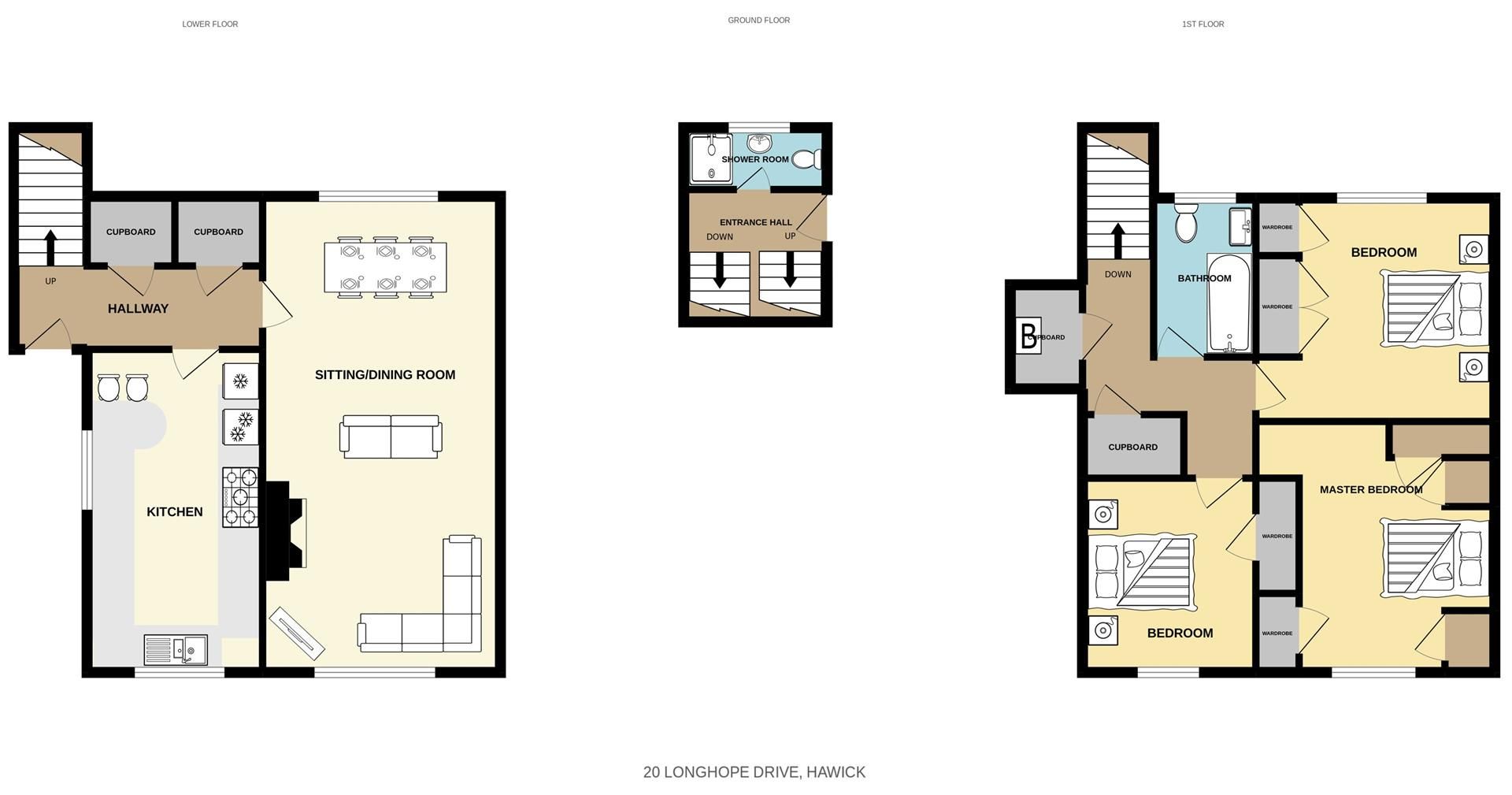 3 bed linkdetached house for sale in Longhope Drive, Hawick TD9 Zoopla