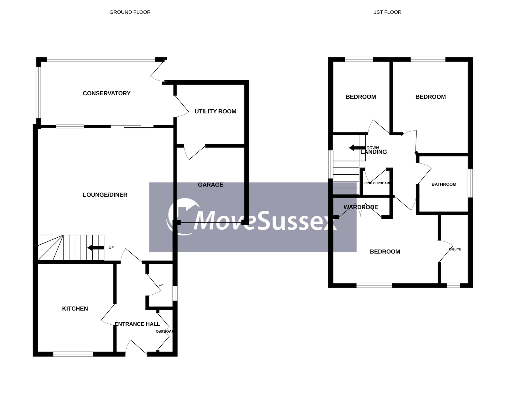 3 bed linkdetached house for sale in Swale Close, Stone Cross, East