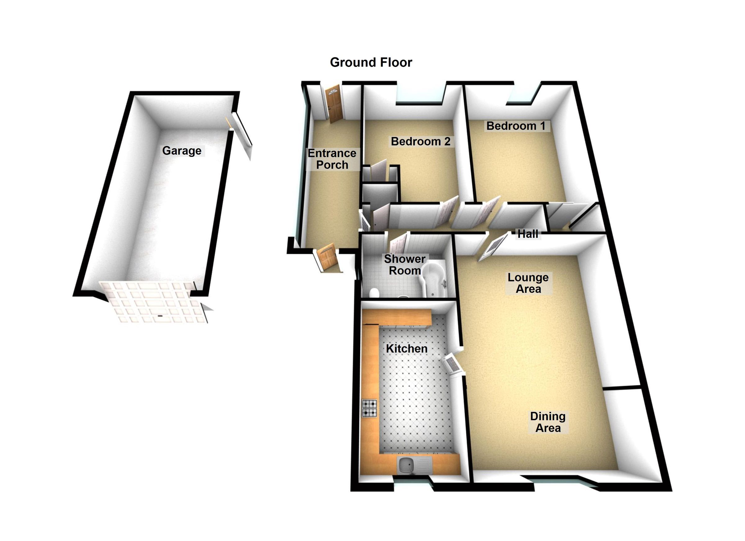 2 bed semidetached bungalow for sale in Elm Street, Errol, Perth PH2